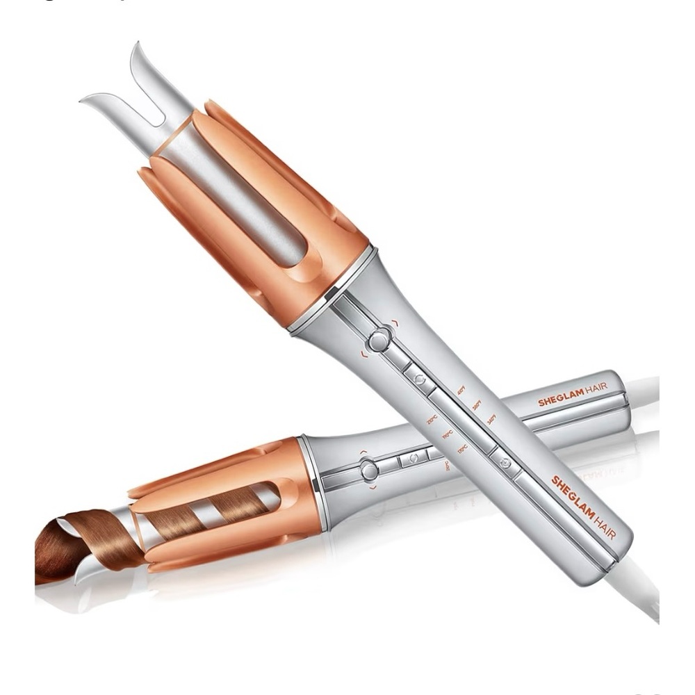 SheGlam Hair Curling Iron in Silver and Gold